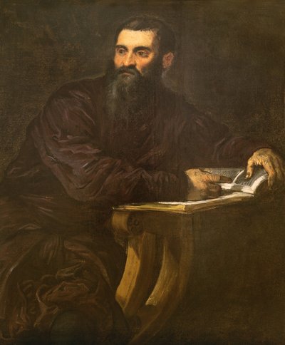 Portrait of a Bearded Man with a Book by Jacopo Robusti Tintoretto